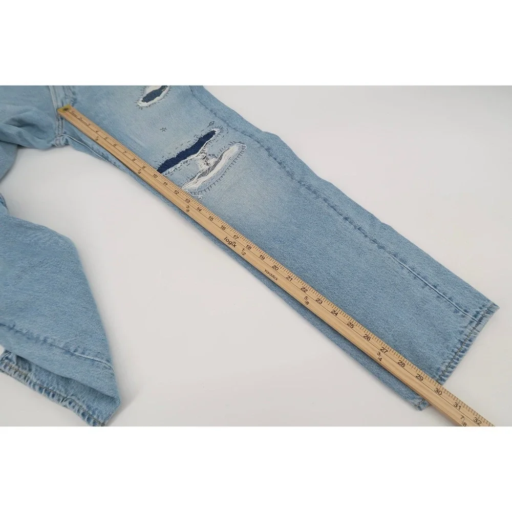 LEVI'S Premium Big E Lot‎ 551 Z Distressed Straight Fit Denim Jeans Mens 30x30